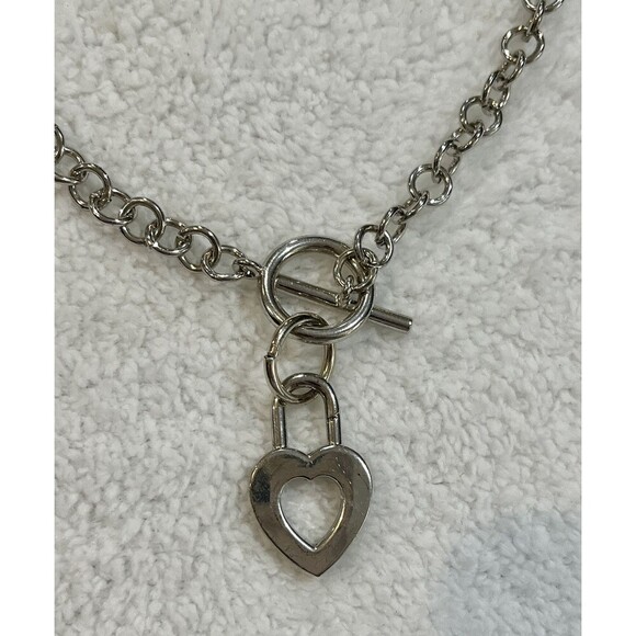 Fashion Pendant and Necklace Heart Shape Lock Designer Style Romance Feminine - Picture 5 of 8